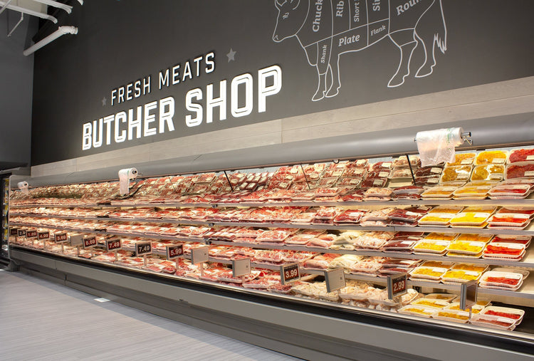 Fresh meat butcher shop