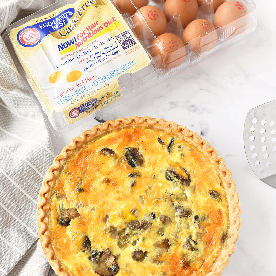 Eggland's Best: Caramelized Onion Mushroom Quiche – Super King Markets