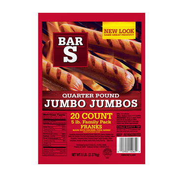 Bar-S Jumbo Meat Franks 5 lb