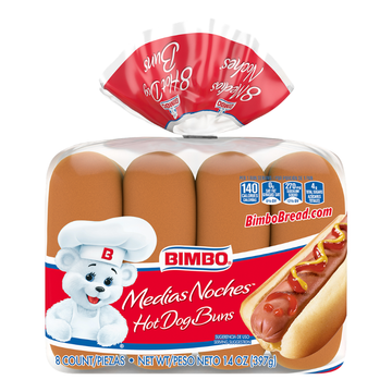 Bimbo Medias Noches Hot Dog Buns 14 oz