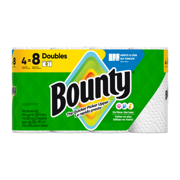 Bounty Towels Double Roll 4 Pk