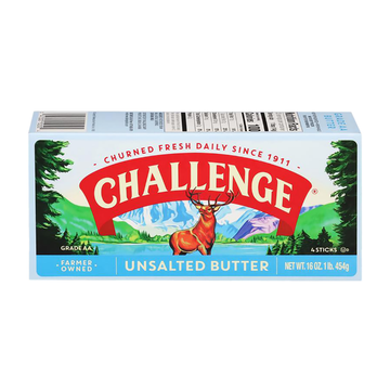 Challenge Butter Quarters Unsalted 1 lb