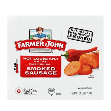 Farmer John Smoked Sausages Hot Louisiana 28 oz
