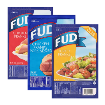 Fud Chicken, Turkey or Meat Franks Family Pack 2.5 lb