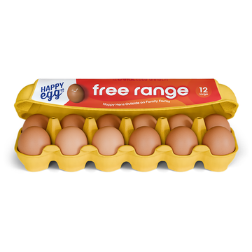Happy Eggs Free Range Large Grade A 12 ct