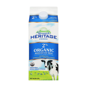 Heritage Organic Milk 2% 64 oz