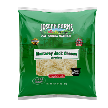Joseph Farms Monterey Jack Cheese Shredded 4 lb