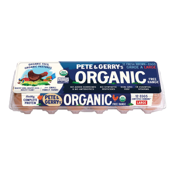 Pete and Gerry's Organic Free Range Eggs Grade A 12 ct