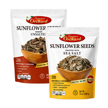 Premium Orchard Sunflower Seeds Roasted Unsalted or Roasted Salted 14 oz