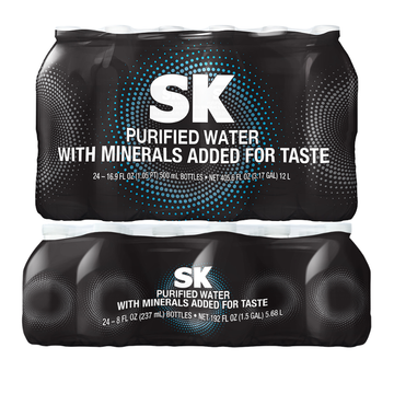 SK Purified Drinking Water 24 Pk 16.9 oz or 8 oz