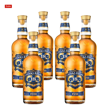 6 Bottle Chivas Regal 18 Yr Old Blended Scotch Whisky 750ml
