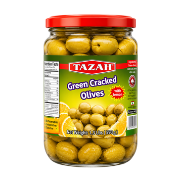 Tazah Green Cracked Olives 1.7 Kg