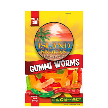 Island Snacks Gummi Worms 8oz