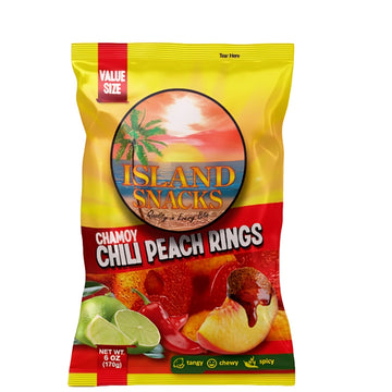 Island Snacks Chili Chamoy Peach Rings 8oz