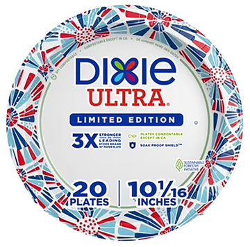 Dixie Plates 10" 20 ct
