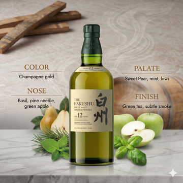 The Hakushu 12 Yr Single Malt Japanese Whisky 750ml — view 2
