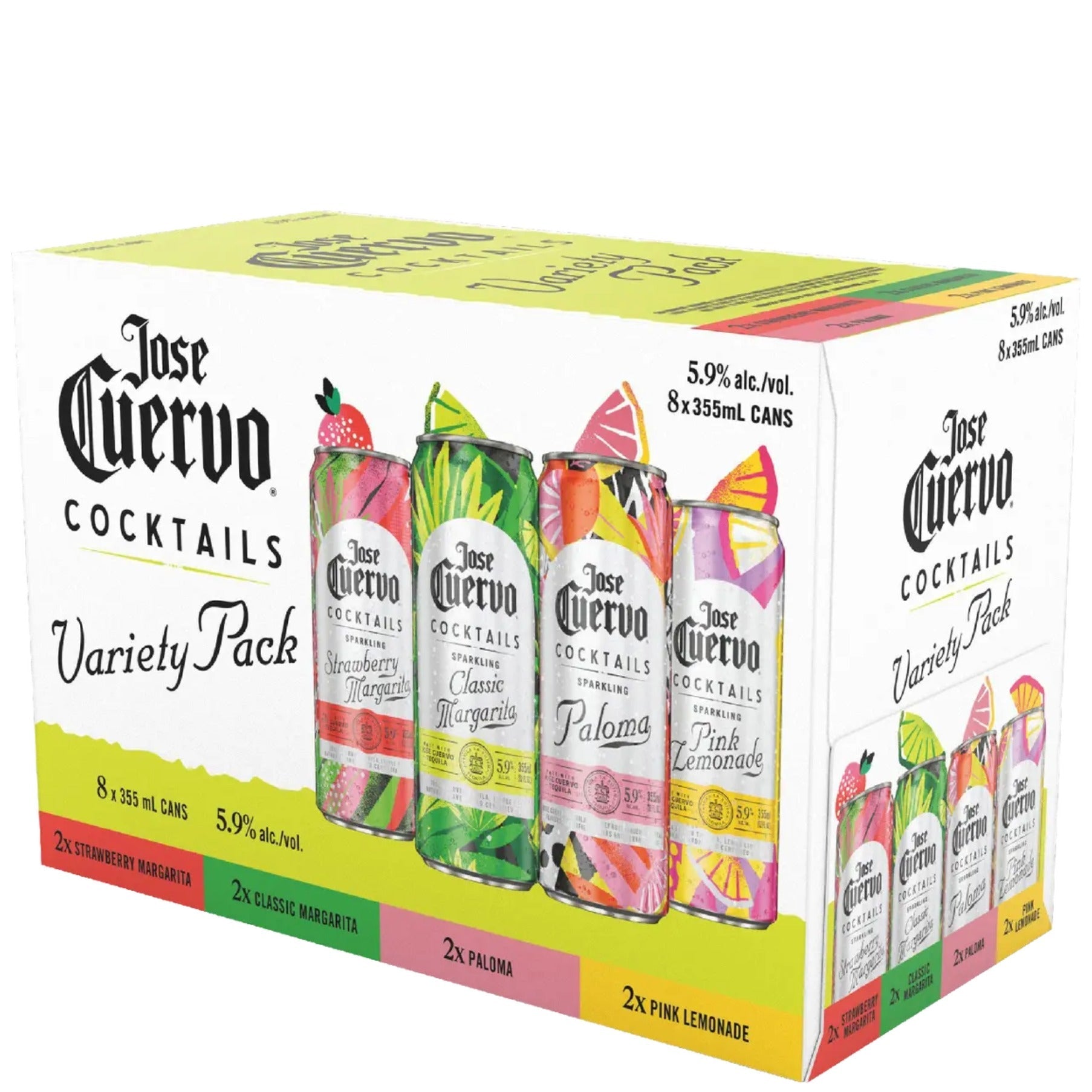 Jose Cuervo Sparkling Margarita Ready To Drink Variety 8pk 12oz