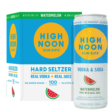 High Noon Watermelon Vodka Hard Seltzer Variety 4pk 12oz