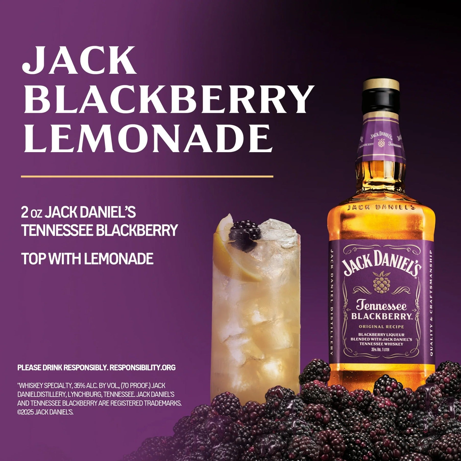 Jack Daniel's Tennessee Blackberry Whiskey 750ml