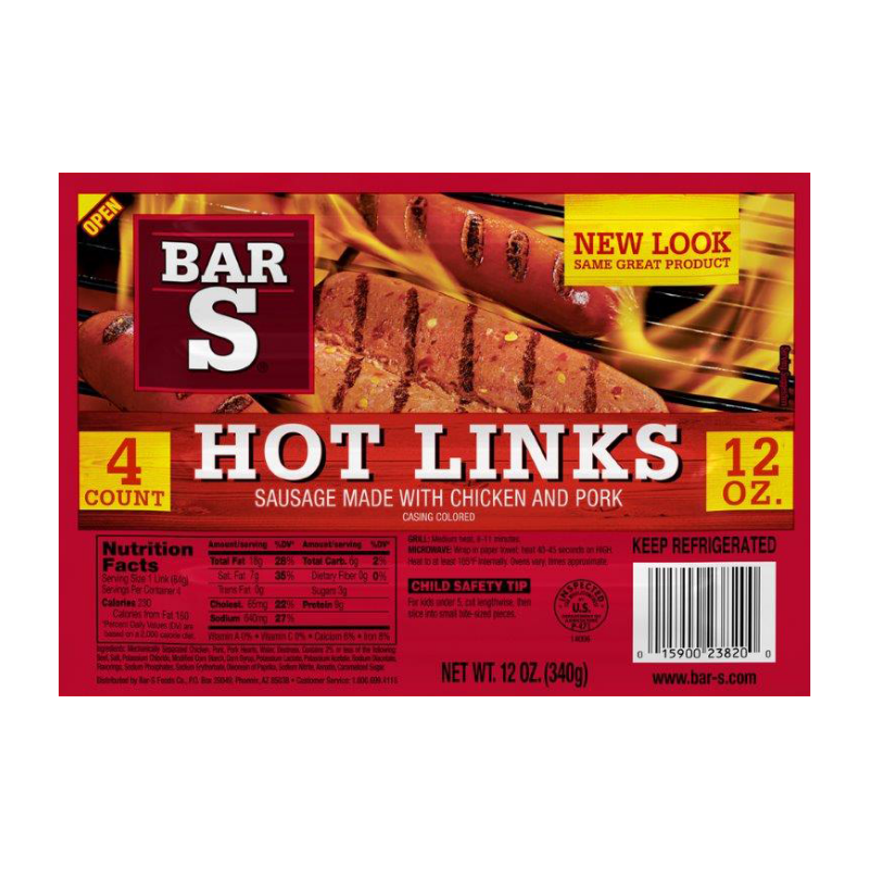 Bar-S Hot Links 12 oz Selected Varieties