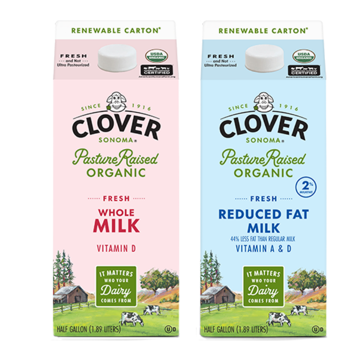 Clover Organic Milk 64 oz Selected Varieties