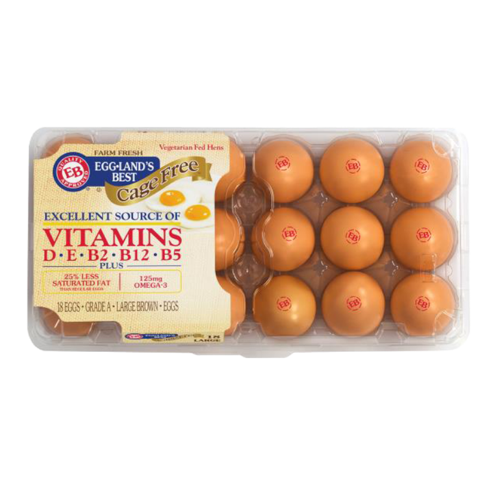 Eggland's Best Cage Free Brown Eggs Grade A 18 ct