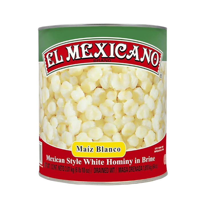 El Mexicano White Hominy 108 oz 
