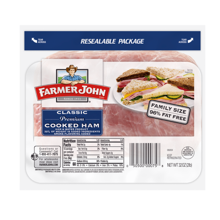 Farmer John Sliced Ham 2 lb