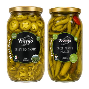 Fresno Valley Jalapeños or Pickled Green Peppers 850 Grams