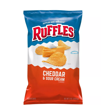 Ruffles Cheddar And Sour Cream Chips 8oz