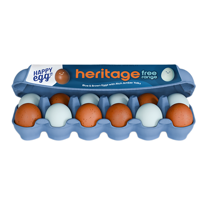 Happy Eggs Heritage Large Grade A 12 ct
