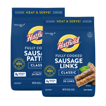 Hatfield Breakfast Sausage 24 oz or Smoked Bacon 12 oz