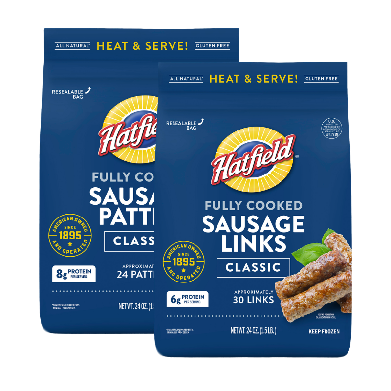 Hatfield Breakfast Sausage 24 oz or Smoked Bacon 12 oz
