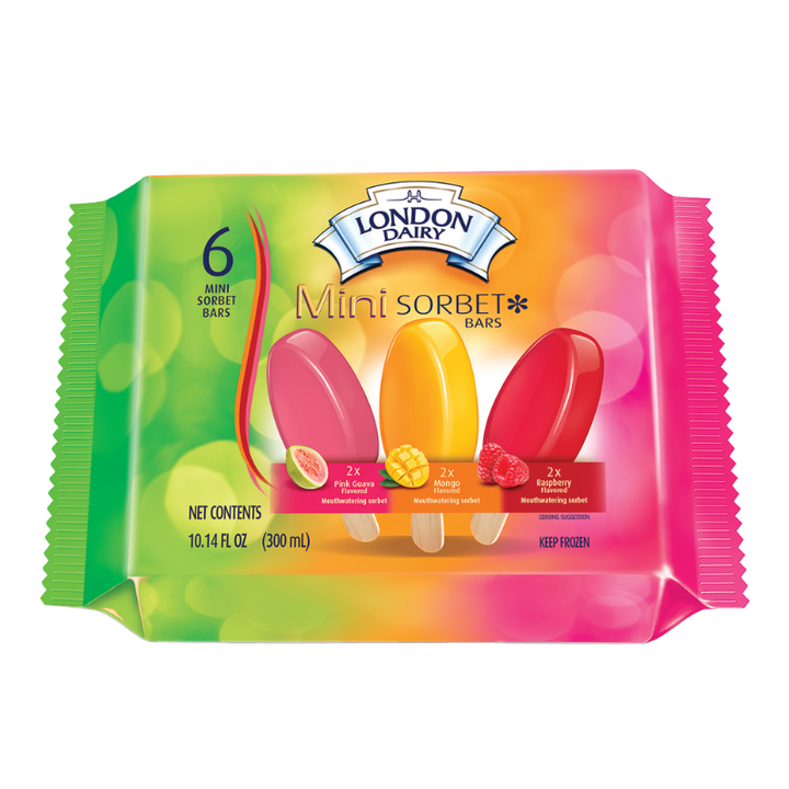 London Dairy Mini Sorbet 6 Pk