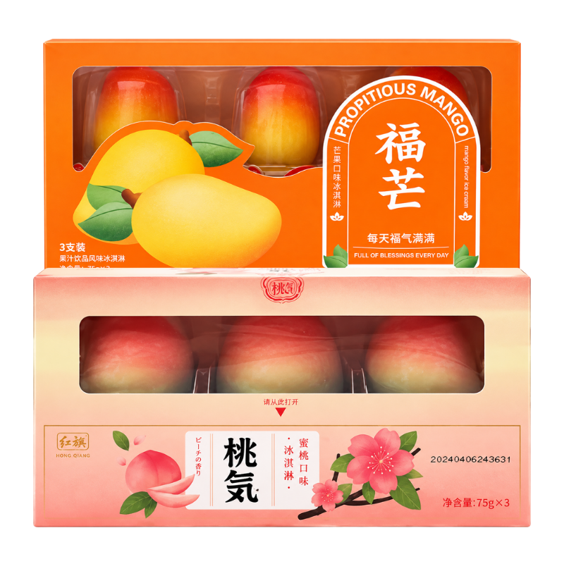 Mango & Peach Ice Creams 3 Pk