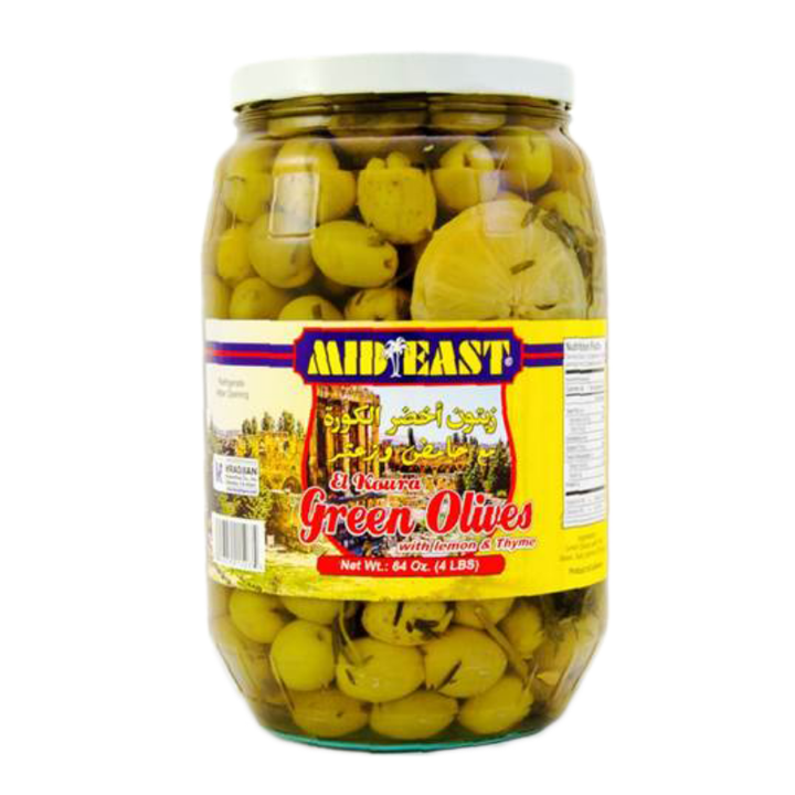 Mid East Koura Green Olives 4 lb