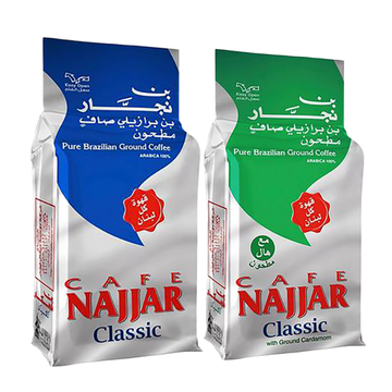Najjar Arabica Coffee With Cardamom or Plain 450 Grams