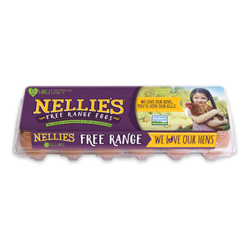 Nellie’s Free Range Large Eggs Grade A 12 ct