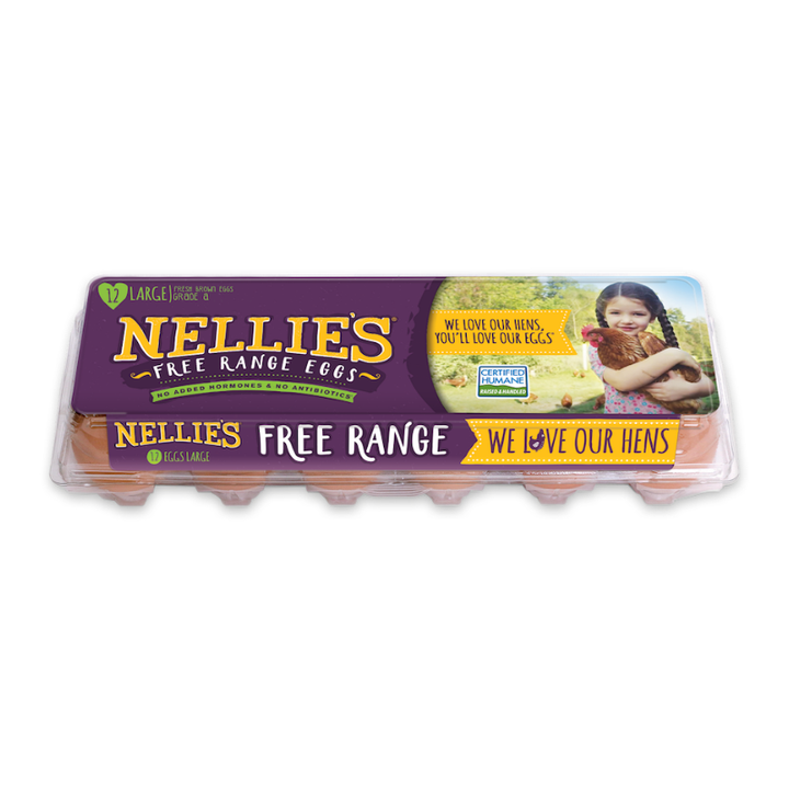 Nellie's Free Range Large Eggs Grade A 12 ct