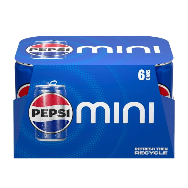 Pepsi Soda Minis 6 Pk 7.5 oz or 16.9 oz