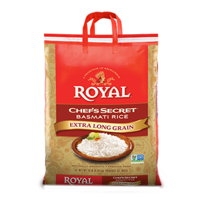 Royal Chef's Secret Extra  Long Grain Bastami Rice 10 lb