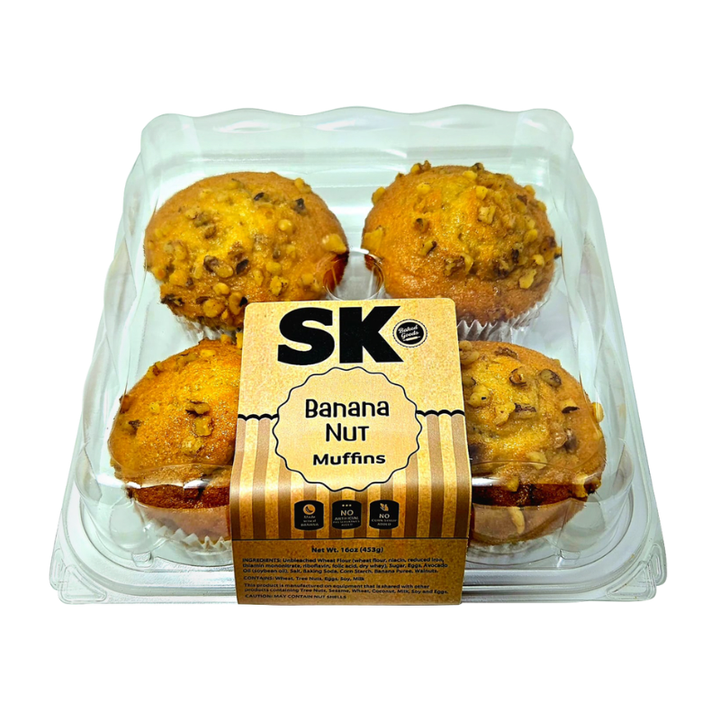 SK Banana Nut Muffins 4 ct