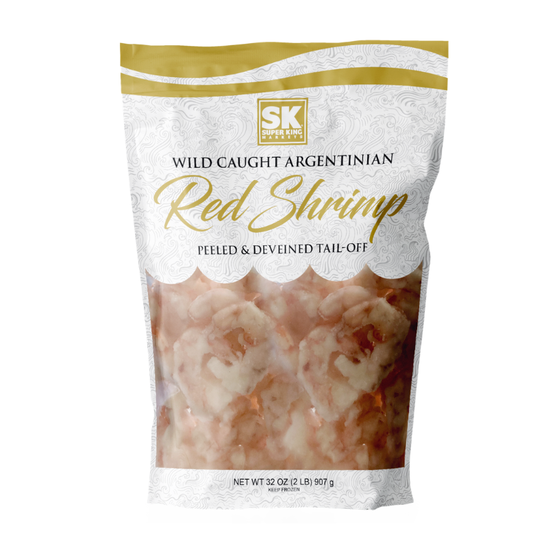 SK Peeled & Deveined Wild Argentinian Raw Shrimp 16/20 ct 2 lb Bag