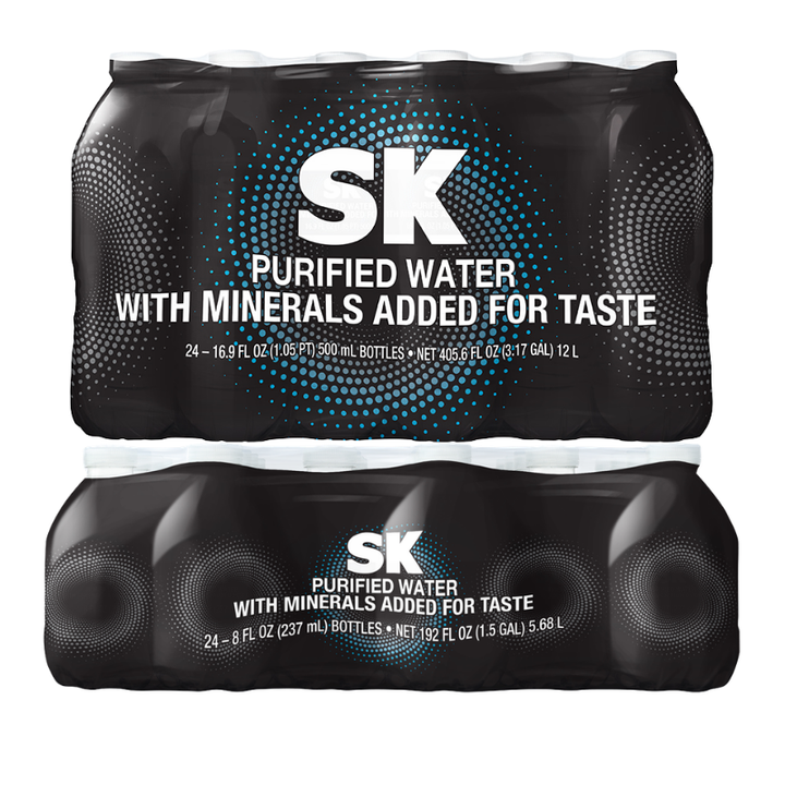 SK Purified Drinking Water 24 Pk 16.9 oz or 8 oz