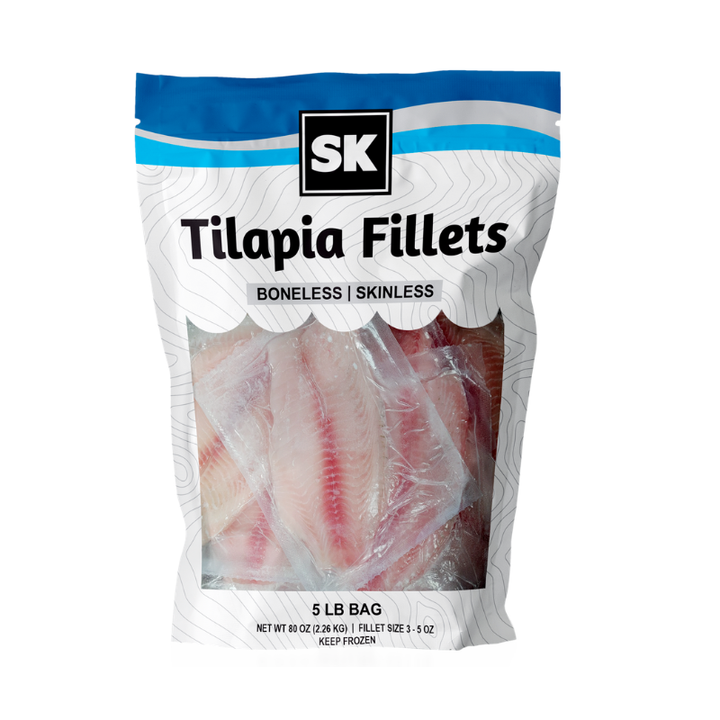 SK Tilapia Fillets 5 lb Bag