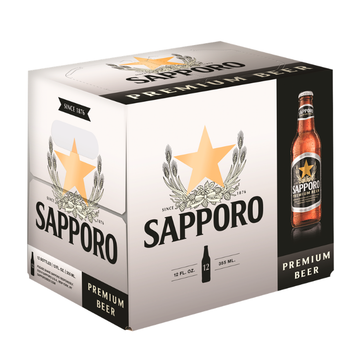 Sapporo Premium Beer 12 Pk 12 oz Btl