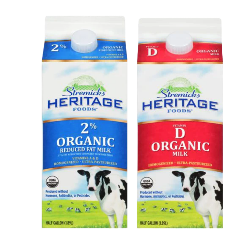 Stremicks Heritage Organic Milk 64 oz Selected Varieties