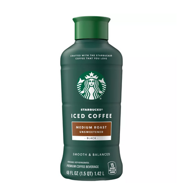 Starbucks Unsweetened Medium Roast Iced Coffee 48oz