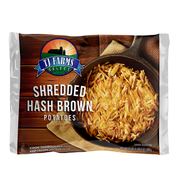 TJ Farms Shreded Hash Brown 24 oz