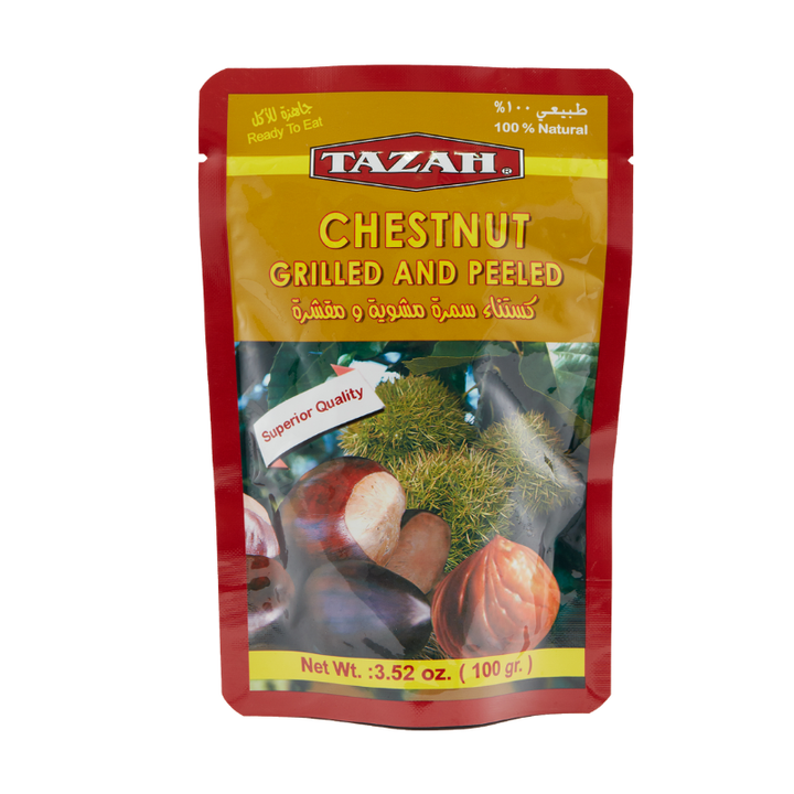 Tazah Grilled and Peeled Chestnuts 100 Grams